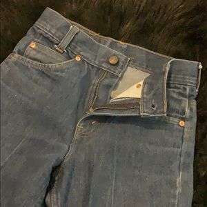 Vintage JC Penny Plain Pockets Blue Jeans 26x31